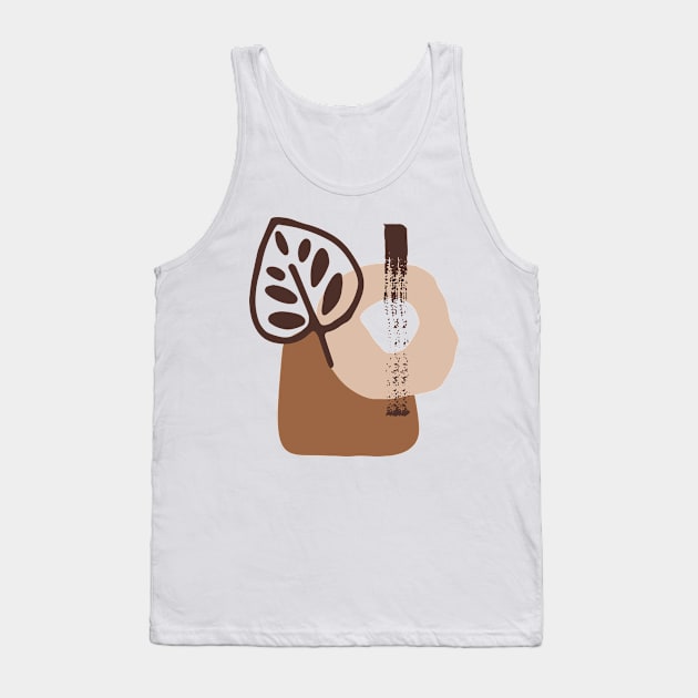 Minimal Modern  Abstract Shapes  Warm Tones  Design Tank Top by zedonee